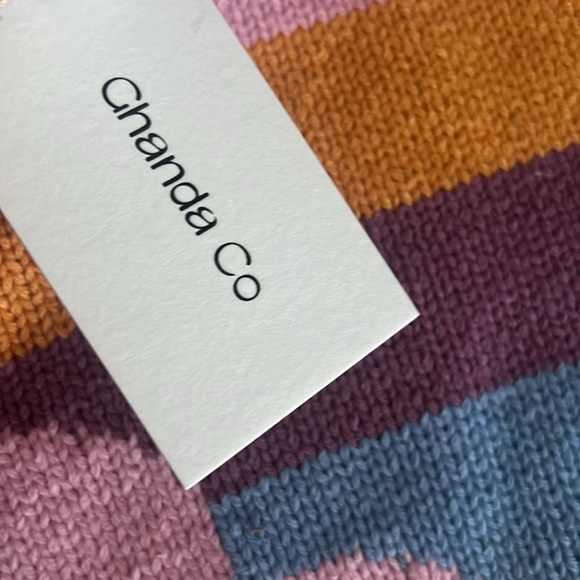 GHANDA JESSIE MULTI COLOR STRIPED CROPPED KNIT SWEATER NWT - Picture 8 of 14